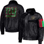 STARTER Men's Starter x Ty Mopkins Black New York Giants Black History Month Satin Full-Zip Jacket