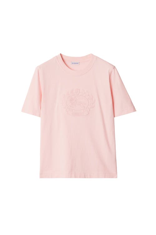 Burberry Boxy Cotton T-shirt In Pink