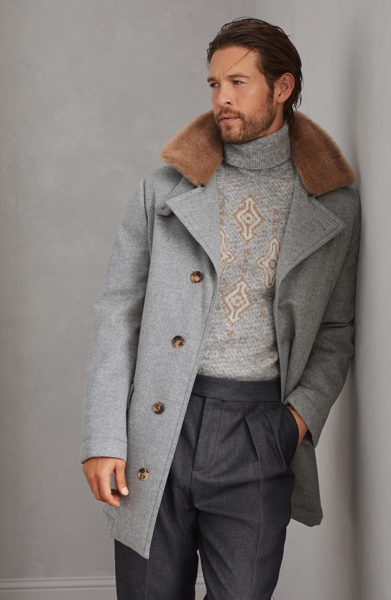 Brunello Cucinelli Cashmere beaver coat, Alternate, color, 