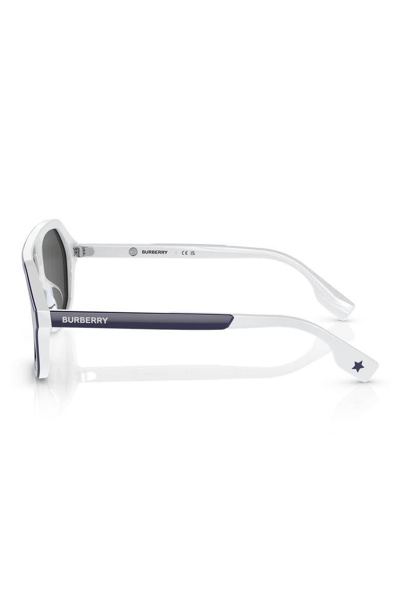 Kids' 50mm Irregular Sunglasses, Alternate, color, BLUE / DARK GREY