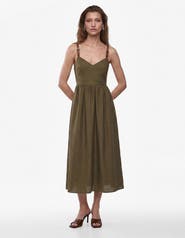 Koton V-Neck Sleeveless Maxi Dress with Adjustable Straps