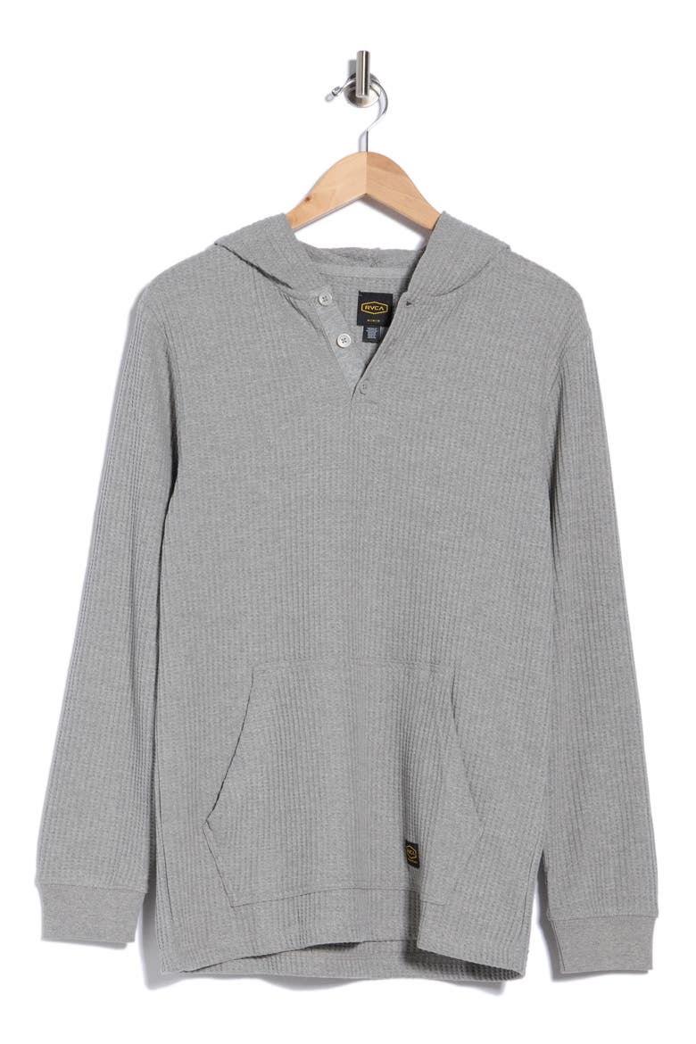 Dayshift Thermal Hooded Henley, Main, color, GREY HEATHER