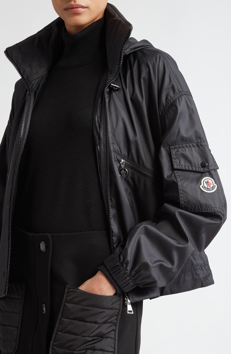 Moncler Hemar Hooded Jacket, Alternate, color, Black