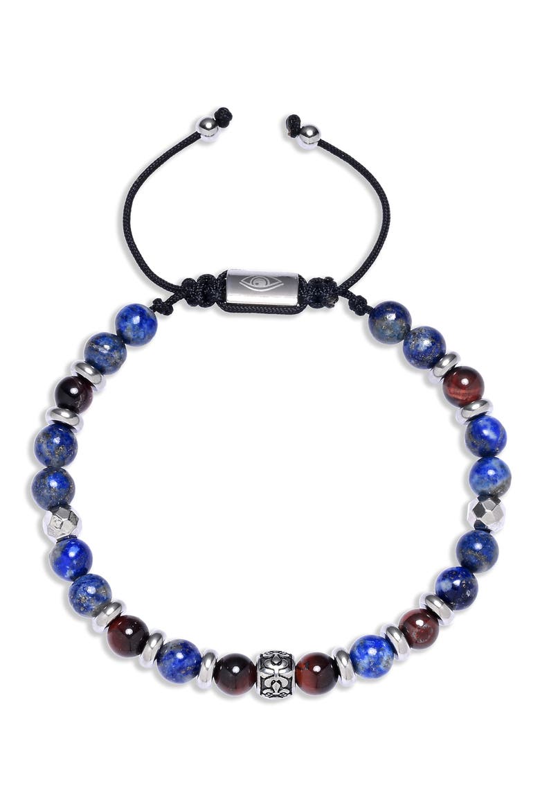 Men's Ethan Semiprecious Stone Beaded Bracelet, Main, color, BLUE
