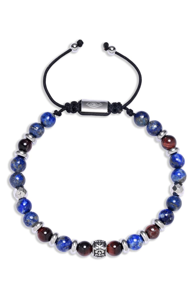 EYE CANDY LOS ANGELES Men's Ethan Semiprecious Stone Beaded Bracelet, Main, color, Blue