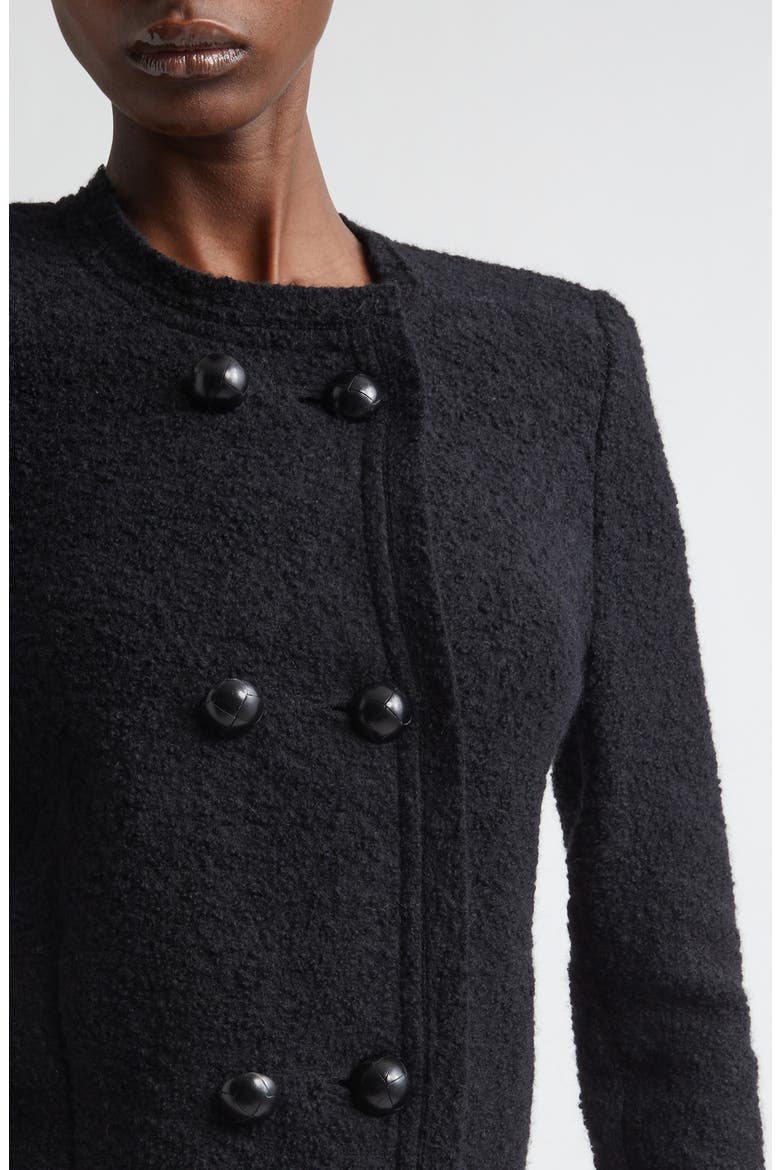 Suely Wool & Alpaca Blend Bouclé Jacket, Alternate, color, BLACK