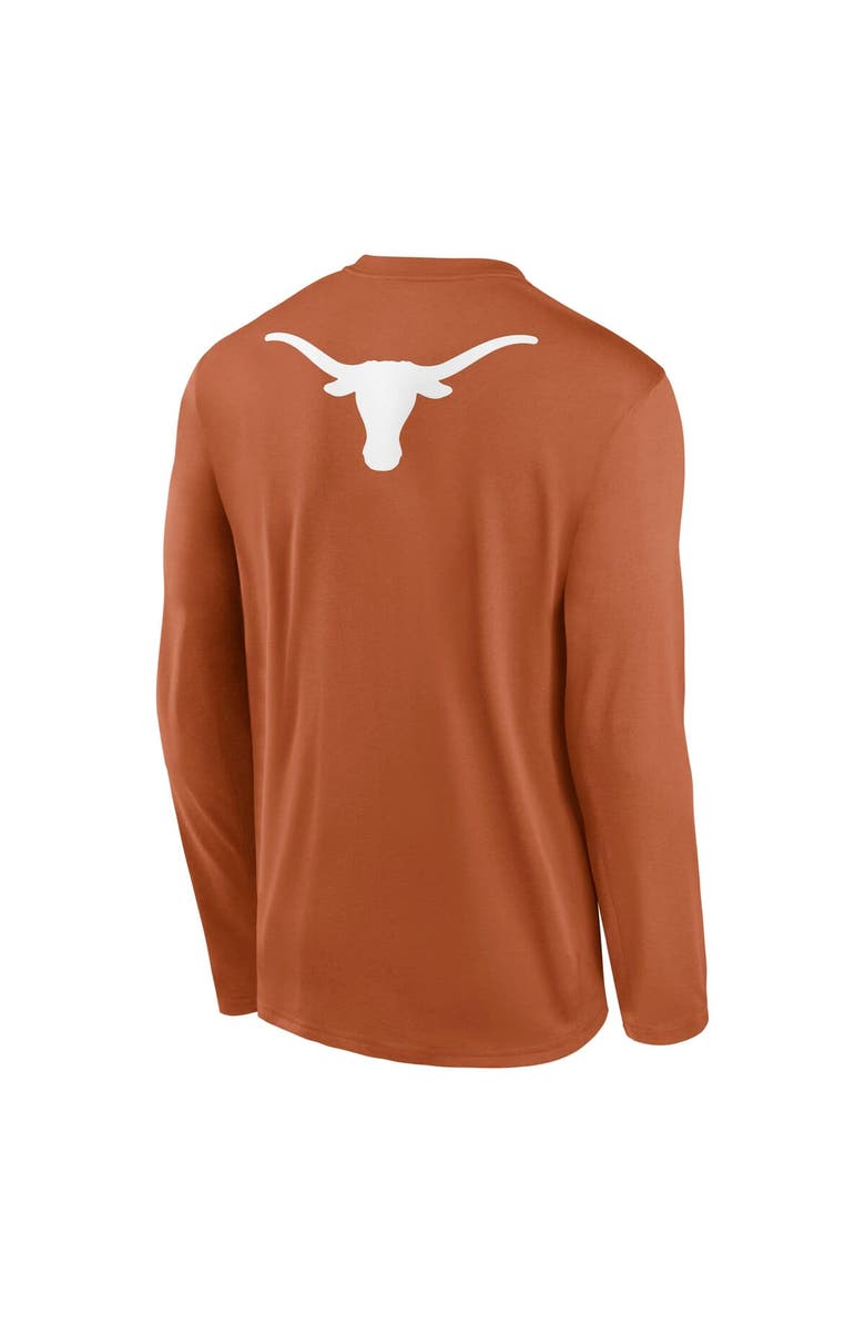 Nike Men's Nike Burnt Orange Texas Longhorns Primetime Campus 2-Hit Legend Dri-FIT Long Sleeve T-Shirt, Alternate, color, Burnt Orange