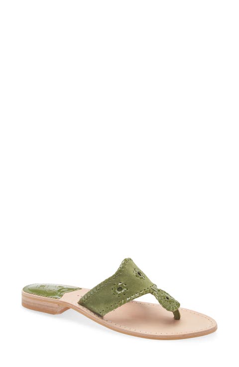 Jacks Flat Leather Sandal (Women)