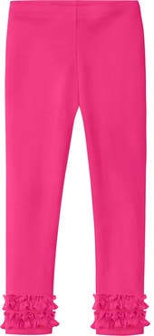 CITY THREADS Girls Soft 100% Cotton Ruffle Leggings