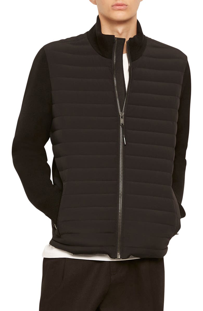 Moose Knuckles Realwood Hybrid 800 Fill Power Down Bomber Jacket, Main, color,