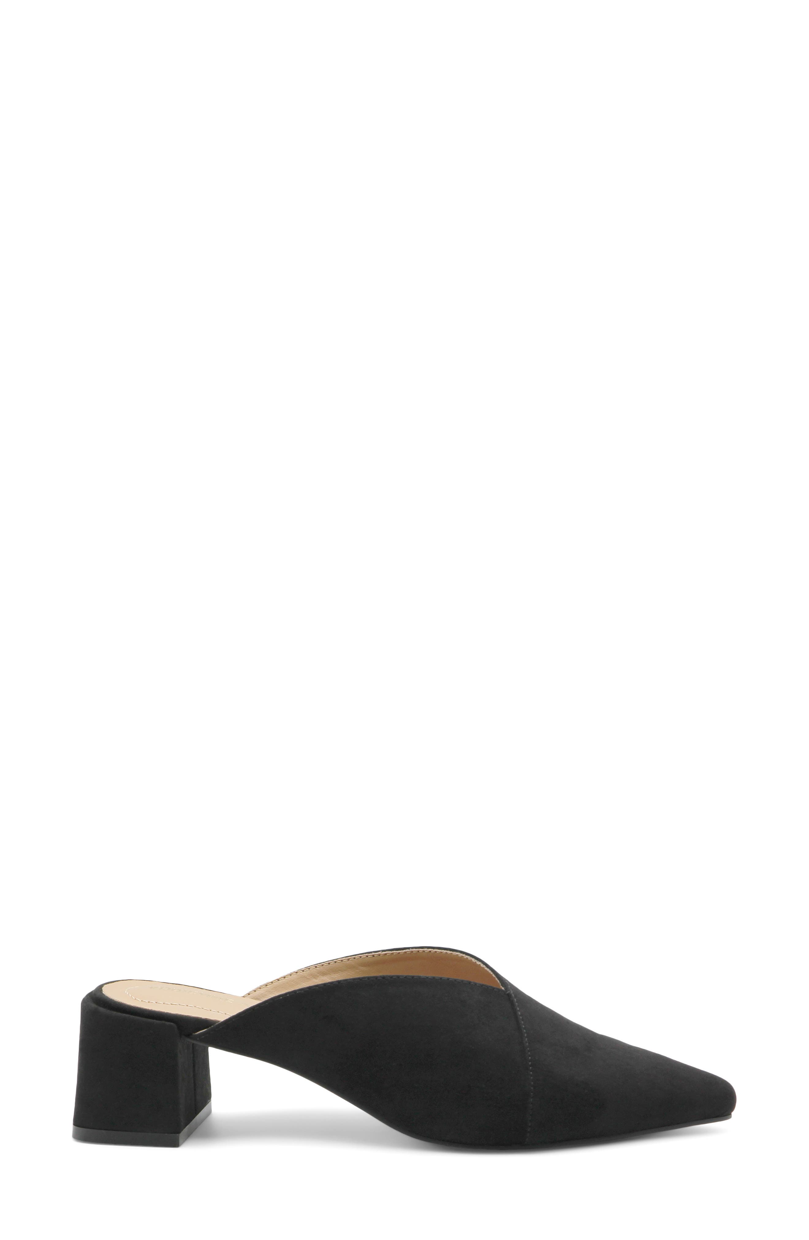 Gretch Faux Leather Pointed Toe Mule, Alternate, color, BLACK SU