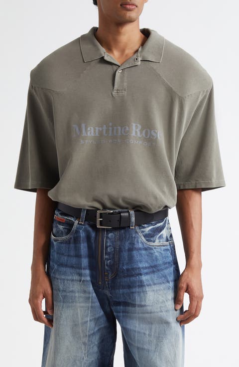 Martine Rose Pigment Dye Folded Top - Burgundy | Garmentory