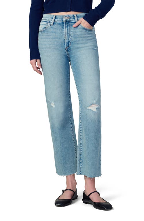 Joe's The Blake Raw Hem Crop Wide Leg Jeans In Immaculate