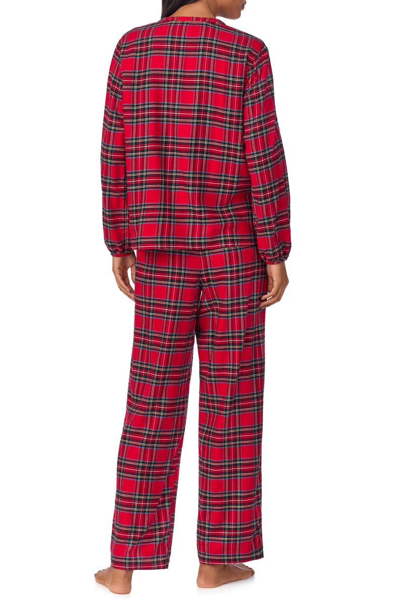 Lauren Ralph Lauren Long Sleeve Plaid Flannel Pajamas, Alternate, color, 