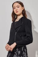 Ming Wang Tailored Moto Jacket