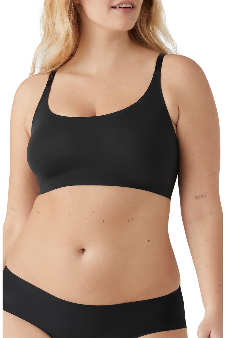 True Body Boost Scoop Neck Bralette, Main, color, BLACK
