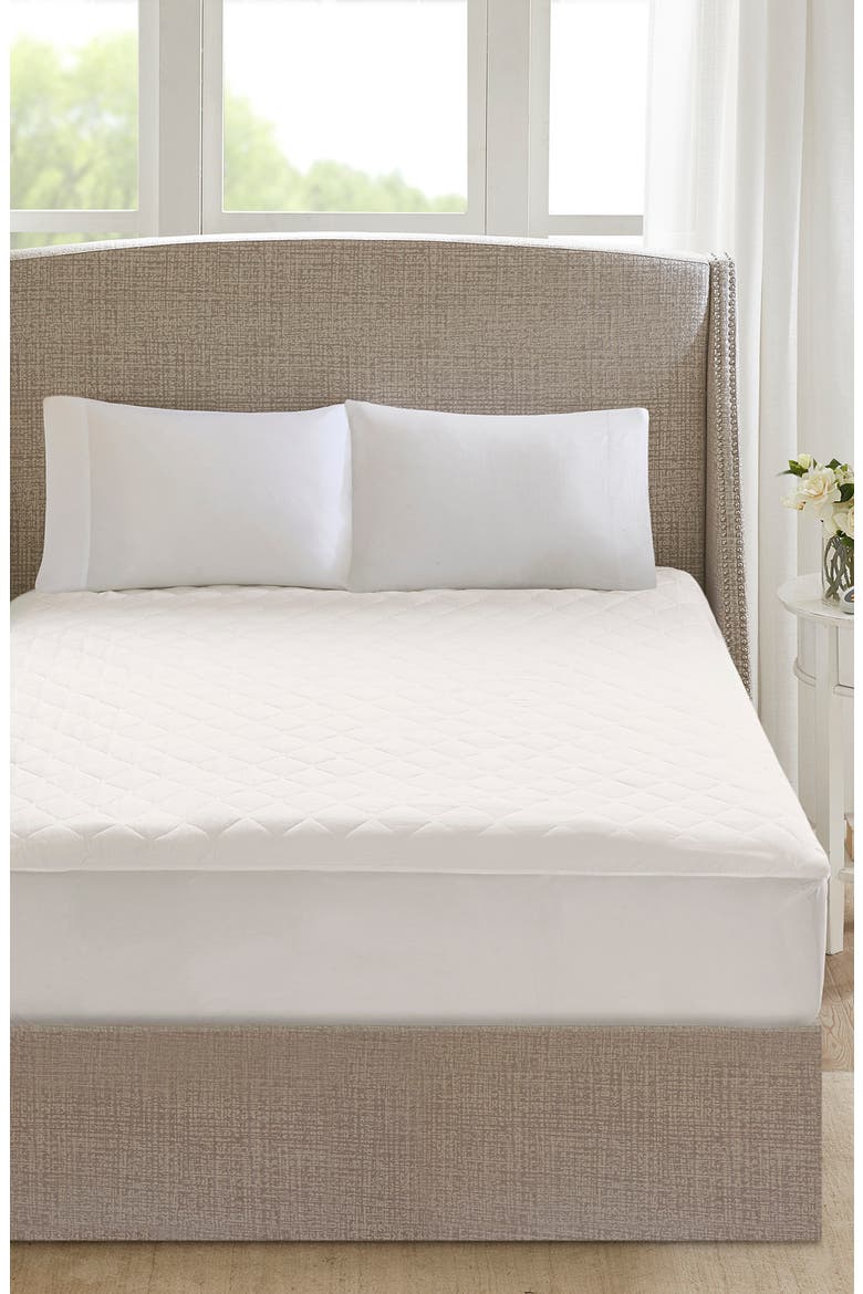 100% Cotton Headed Mattress Pad - Twin, Main, color, WHITE