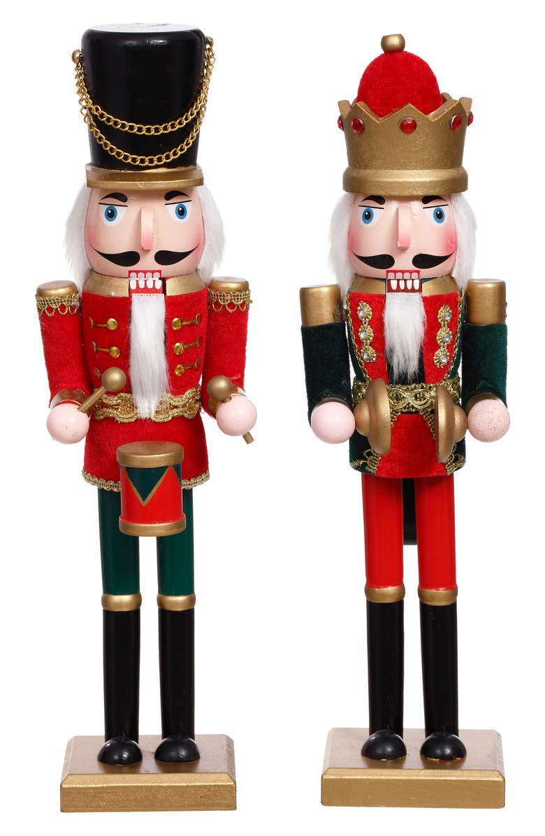 Mark Roberts Set of 2 Velvet Musician Nutcracker Figurines, Main, color, 