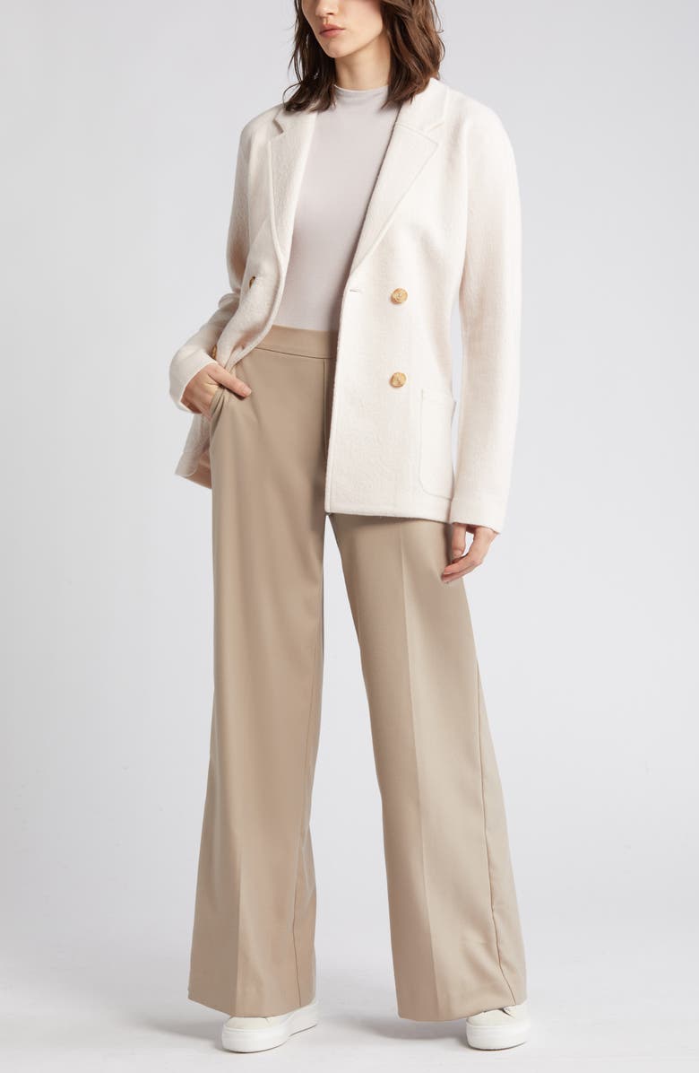 Nordstrom Signature Double Breasted Boiled Merino Wool Blazer, Main, color, 
