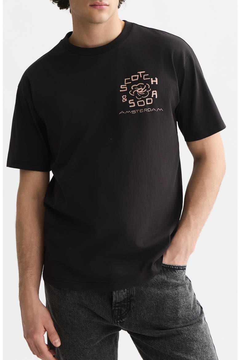 Relaxed Fit Cotton Graphic T-Shirt, Main, color, METEORITE