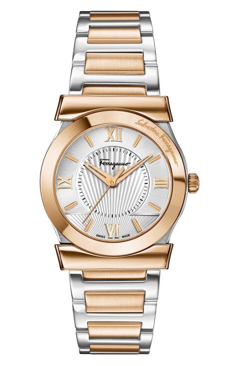Women's Two-Tone Swiss Quartz Bracelet Watch, 32mm