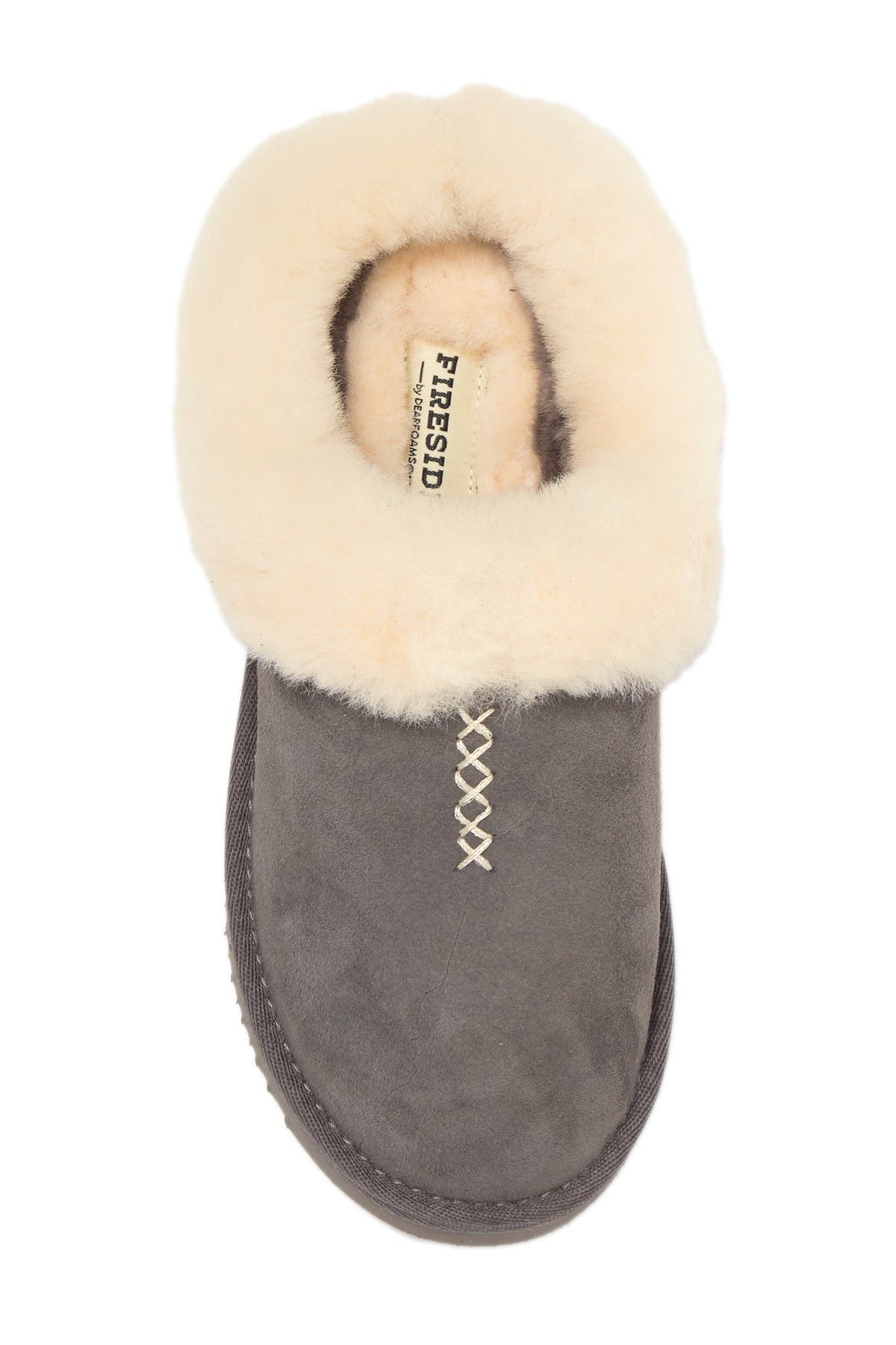 Fireside Adelaide Genuine Shearling Clog Slippers, Alternate, color, GREY