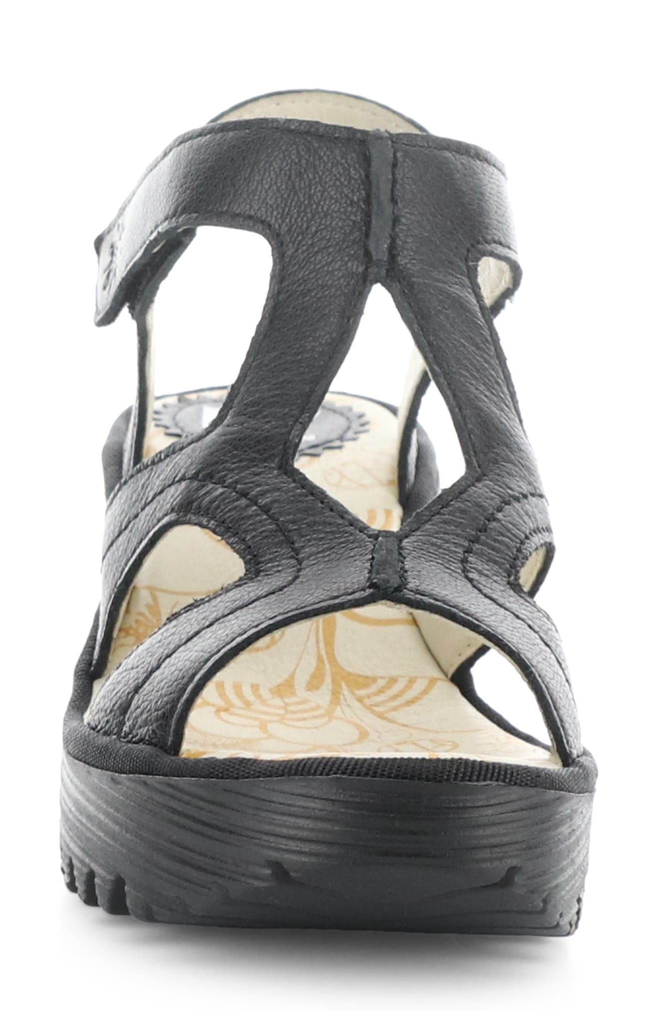 Fly London Yotu Platform Wedge Sandal, Alternate, color, 000 Black Mousse