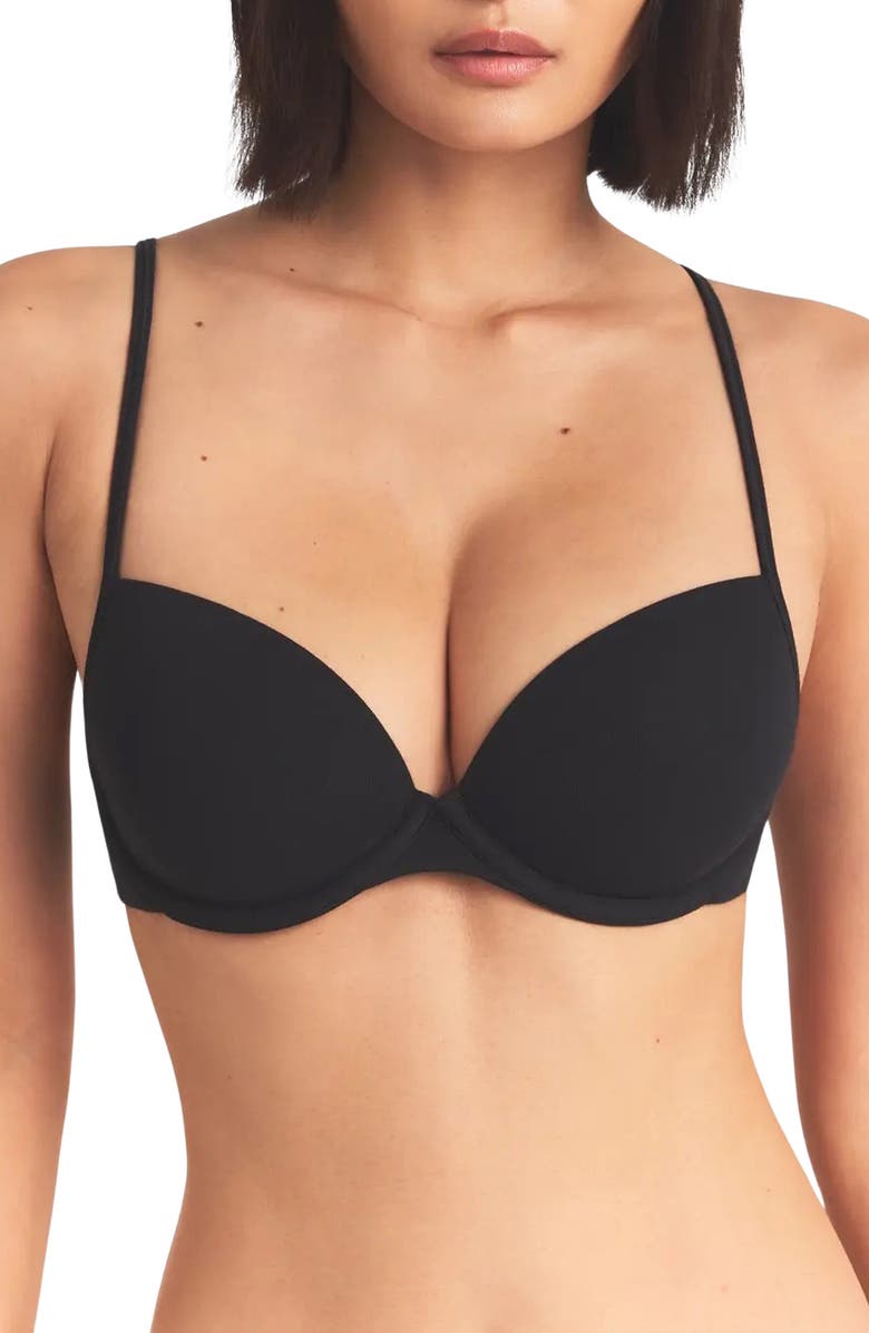 SKIMS Everyday Stretch Cotton T-Shirt Bra, Main, color, Onyx