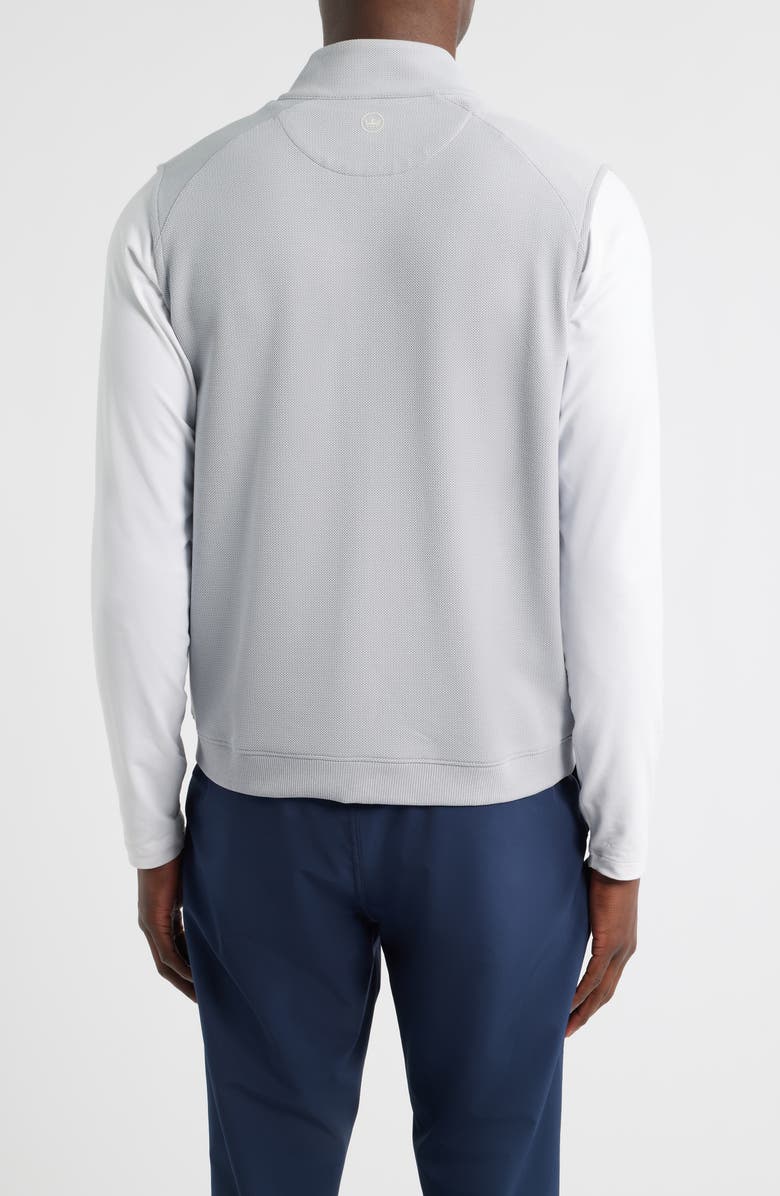 Peter Millar Cradle Piqué Performance Full Zip Vest, Alternate, color, British Grey