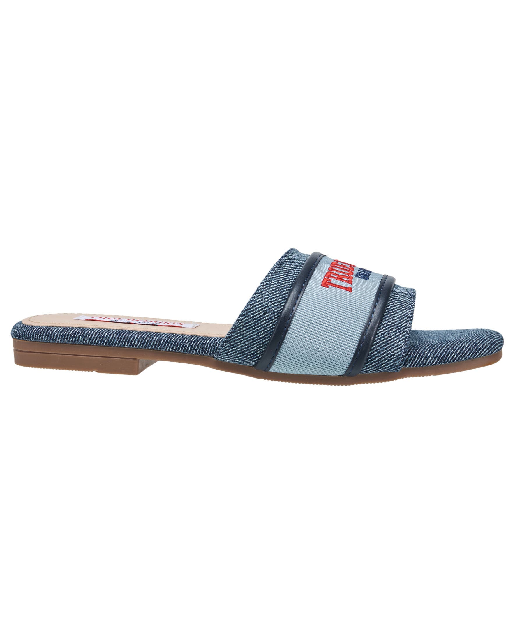 True Religion Remy Logo Band Sandal, Alternate, color, Denim