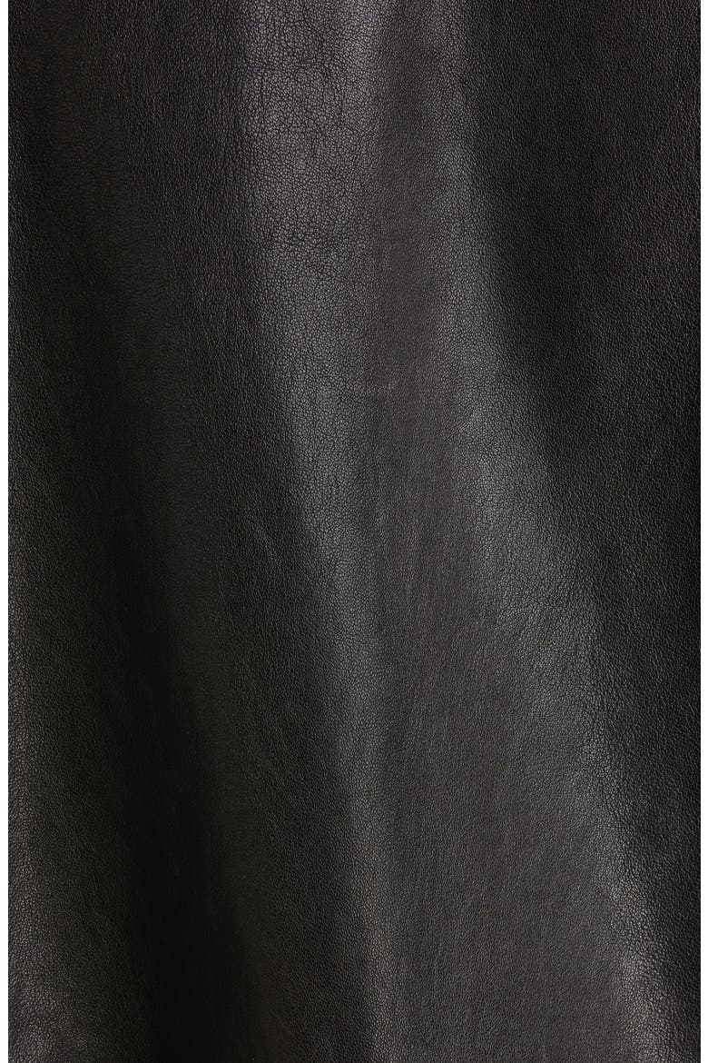 Oversize Lambskin Leather Bomber Jacket, Alternate, color, REGLISSE/ AUBURN