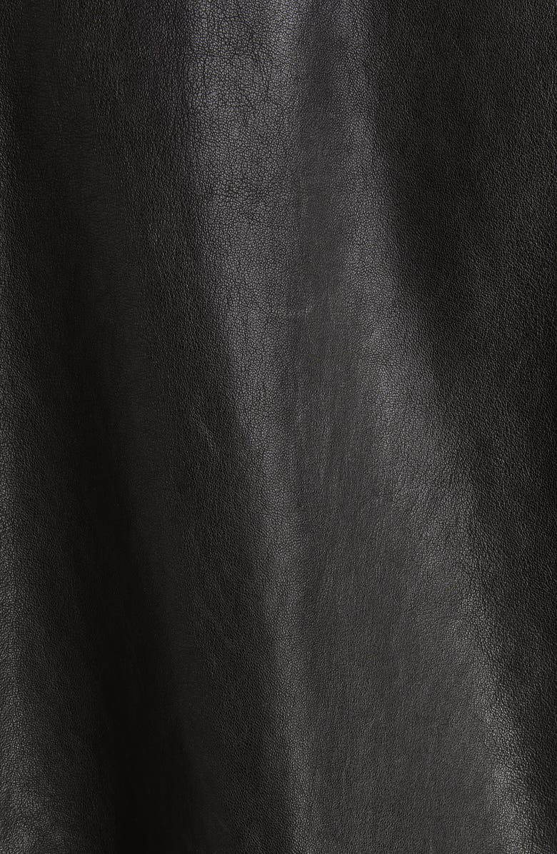 Saint Laurent Oversize Lambskin Leather Bomber Jacket, Alternate, color, 