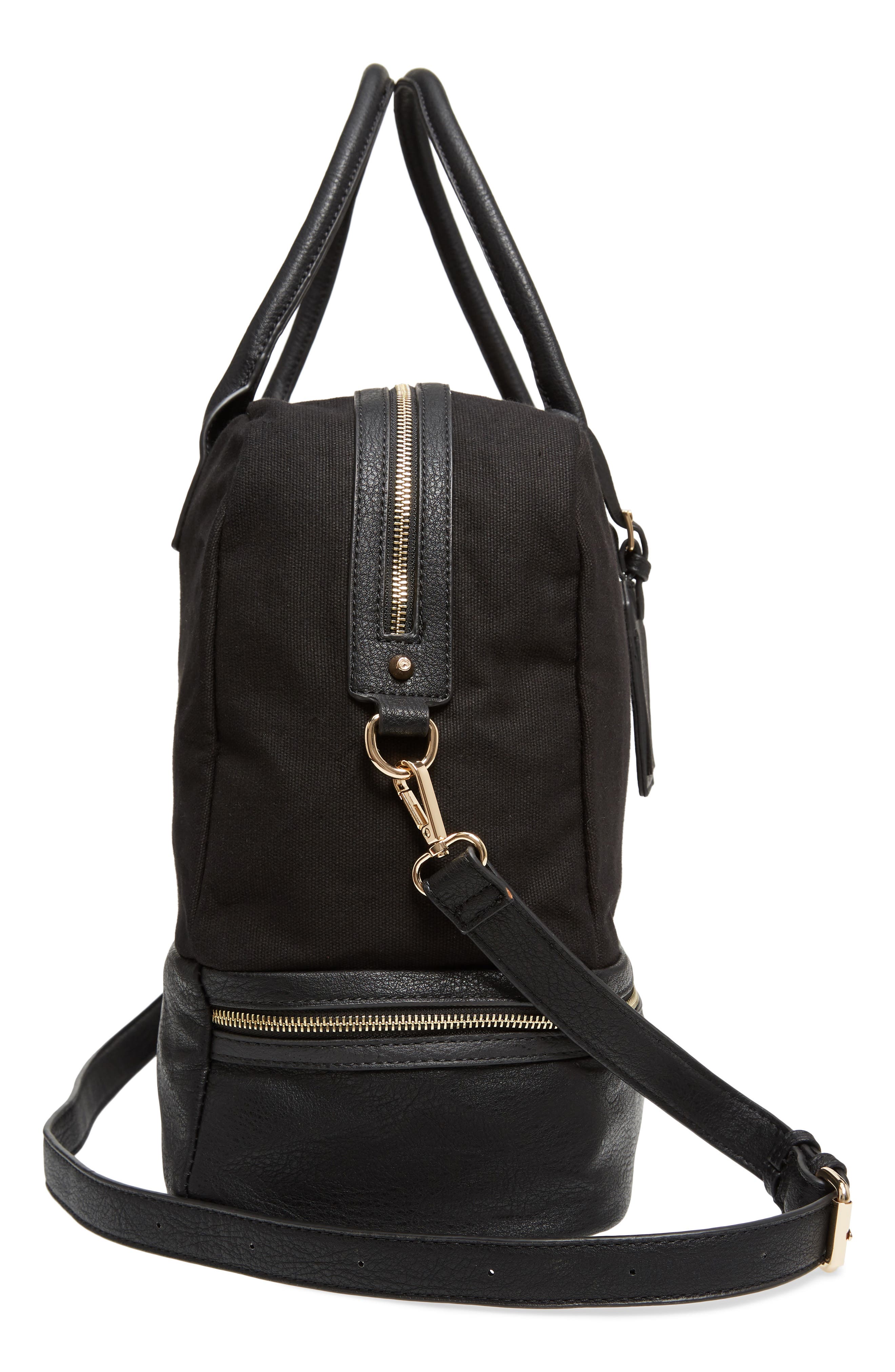 Sole Society Faux Leather Weekend Bag, Alternate, color, 