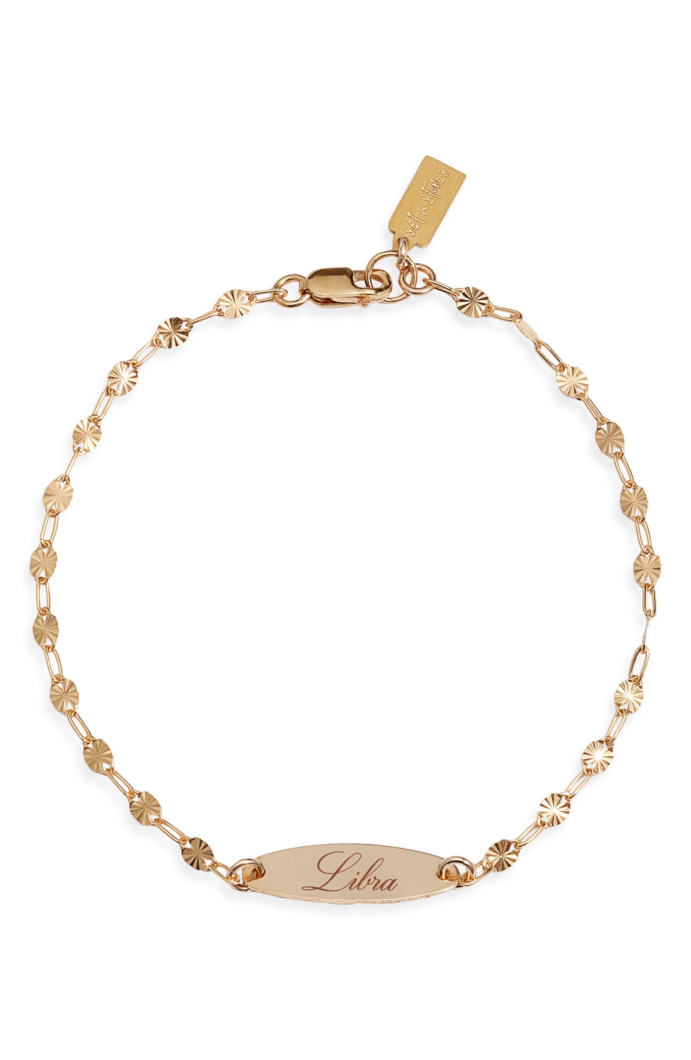 Set & Stones Engraved Zodiac Pendant In Gold