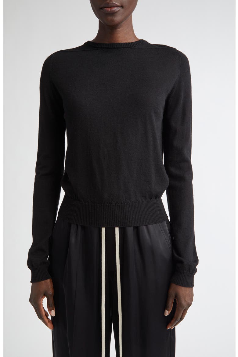 Biker Level Virgin Wool Sweater, Main, color, BLACK