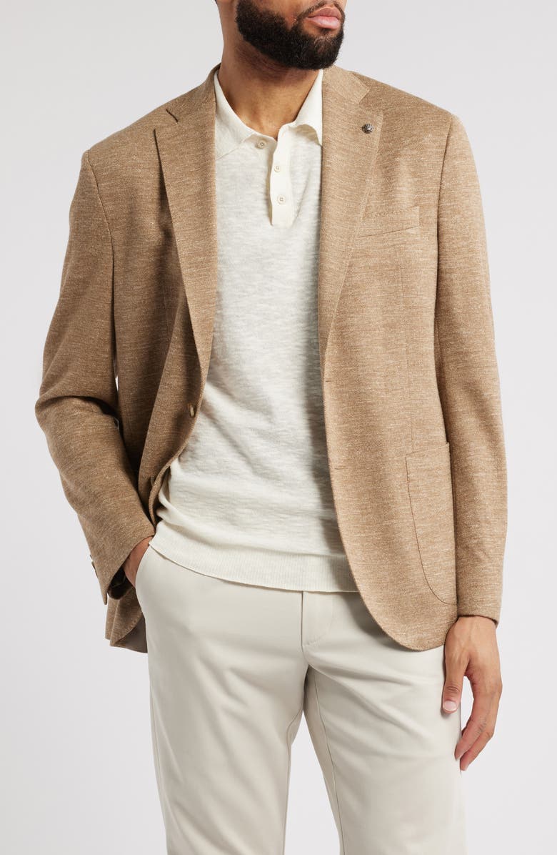 Jack Victor Hartford Wool & Silk Blend Sport Coat, Main, color, Tan