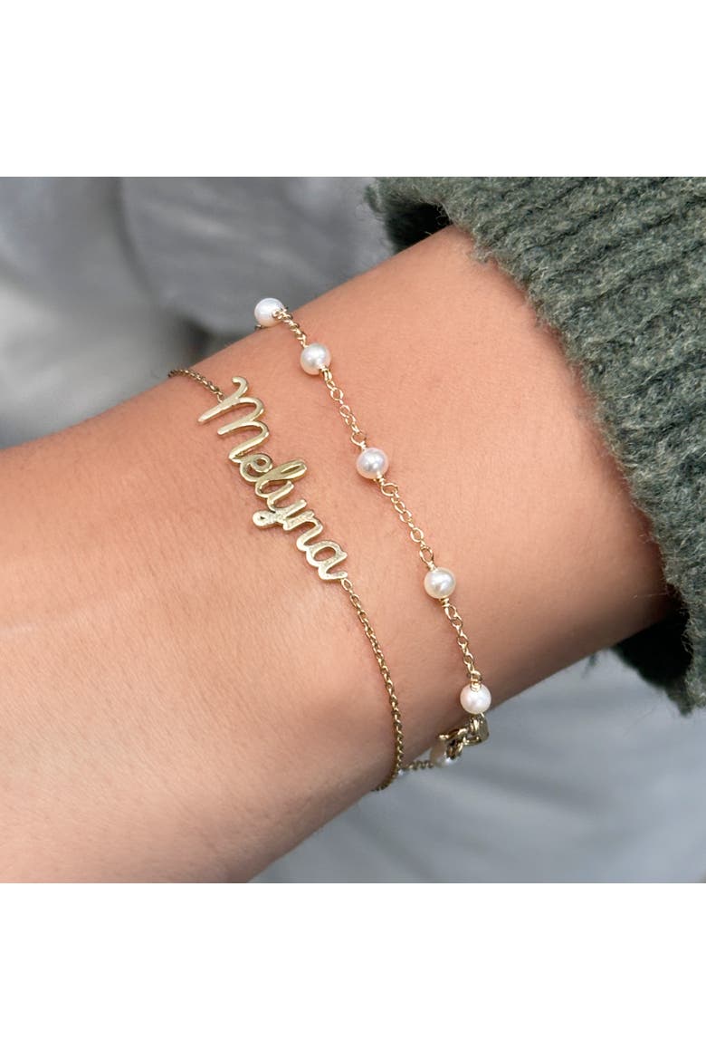 Pearl Bead Chain Bracelet, Alternate, color, Pearl