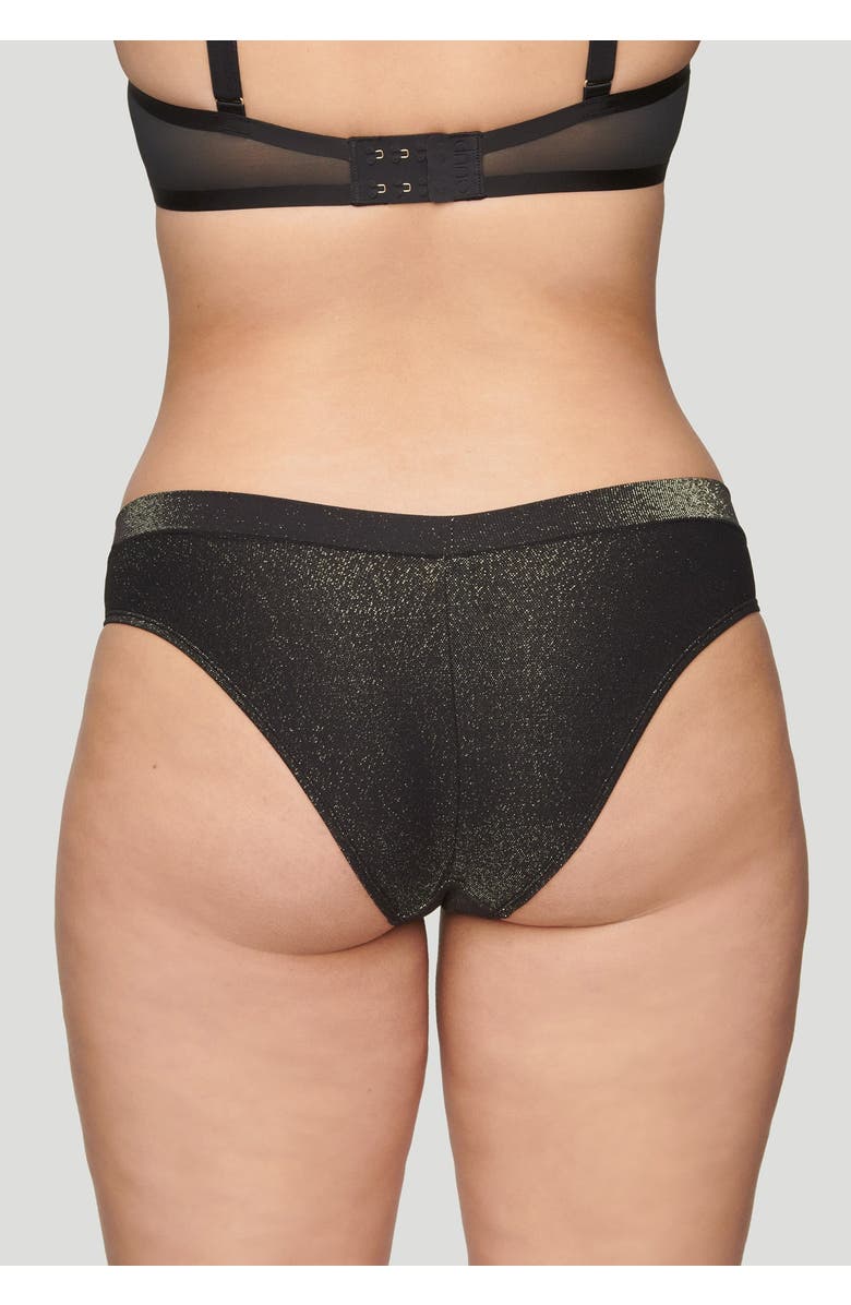 CUUP The Bikini Lurex, Alternate, color, Black Sparkle