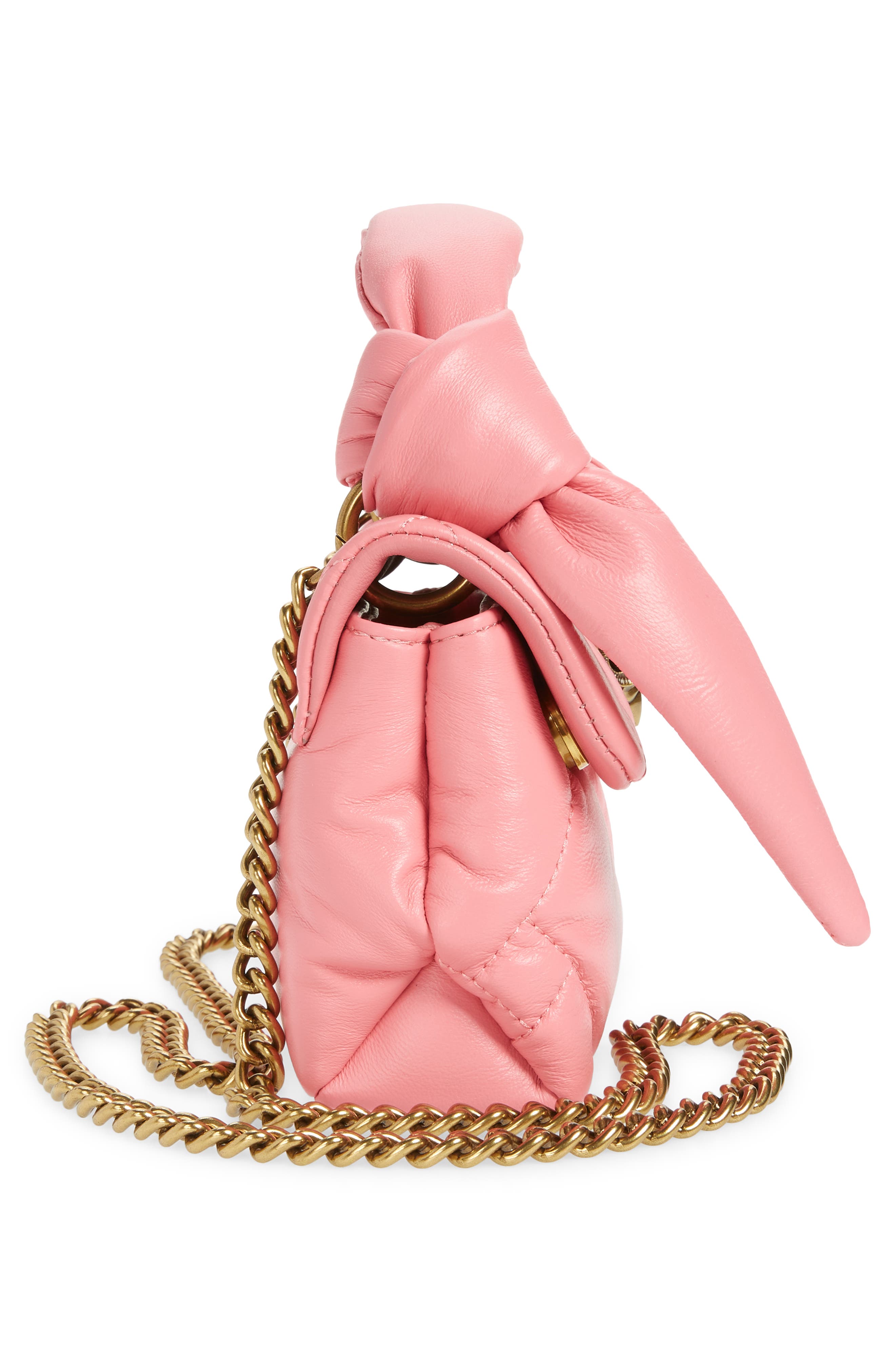 Kurt Geiger London Mini Kensington Knot Handle Quilted Leather Crossbody Bag, Alternate, color, 