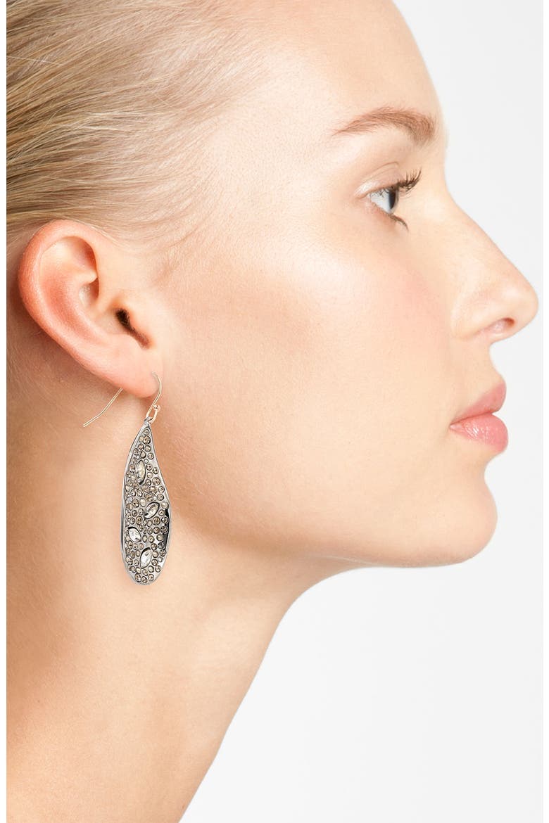'Miss Havisham' Large Teardrop Earrings, Alternate, color, RHODIUM