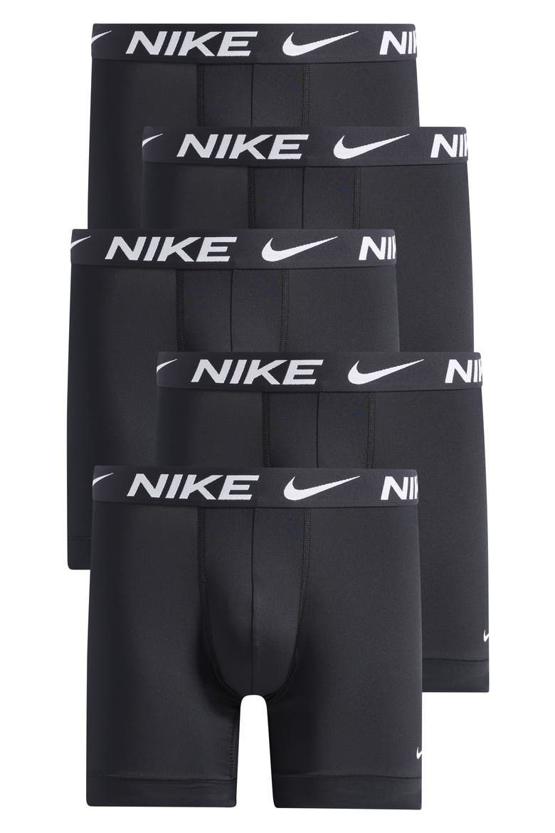 5-Pack Micro Stretch Boxer Briefs, Main, color, BLACK