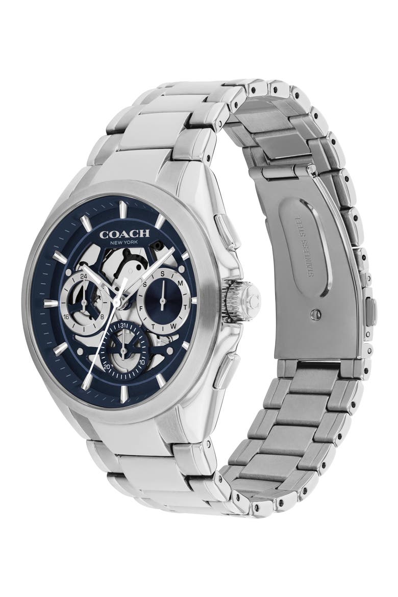 Jackson Bracelet Chronograph Watch, 41.5mm, Alternate, color, SILVER