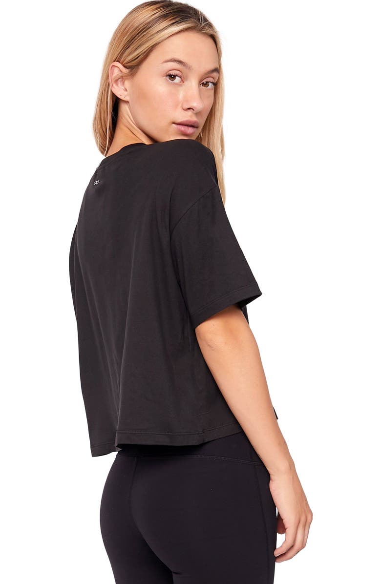 Rebody Active Cozy Boxy Tee Short Sleeve Top, Alternate, color, Cozy Black