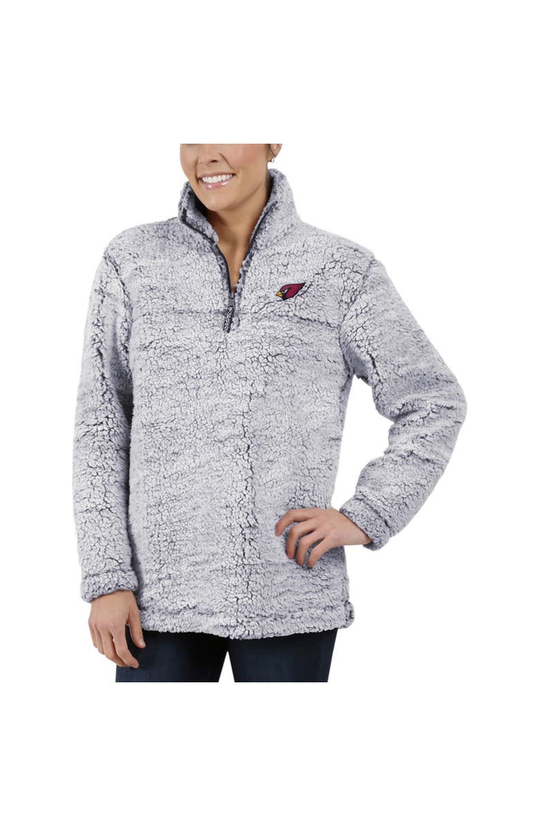 G-III 4HER BY CARL BANKS Women's G-III 4Her by Carl Banks Gray Arizona Cardinals Sherpa Quarter-Zip Pullover Jacket, Alternate, color, Gray