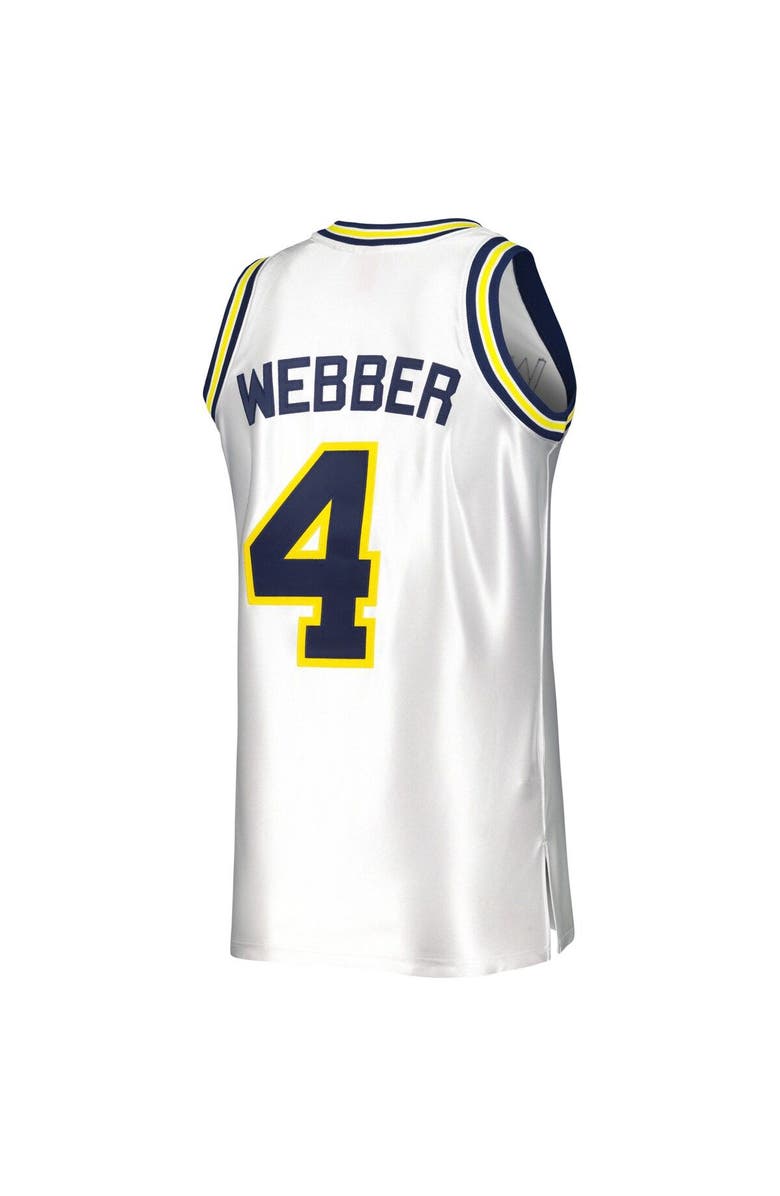 Mitchell & Ness Men's Mitchell & Ness Chris Webber White Michigan Wolverines 1991/92 Authentic Jersey, Alternate, color,