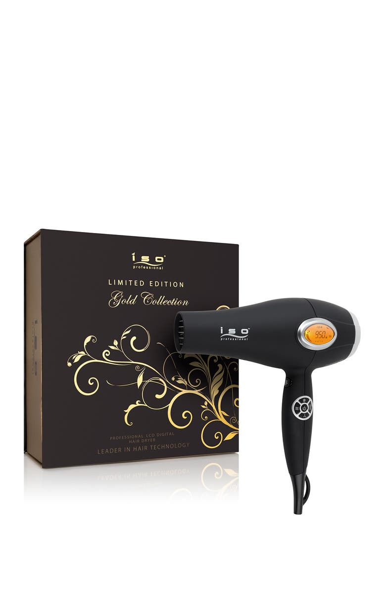 ISO PROFESSIONAL Gold Collection Limited Edition Professional LCD Digital Hair Dryer, Alternate, color, 
