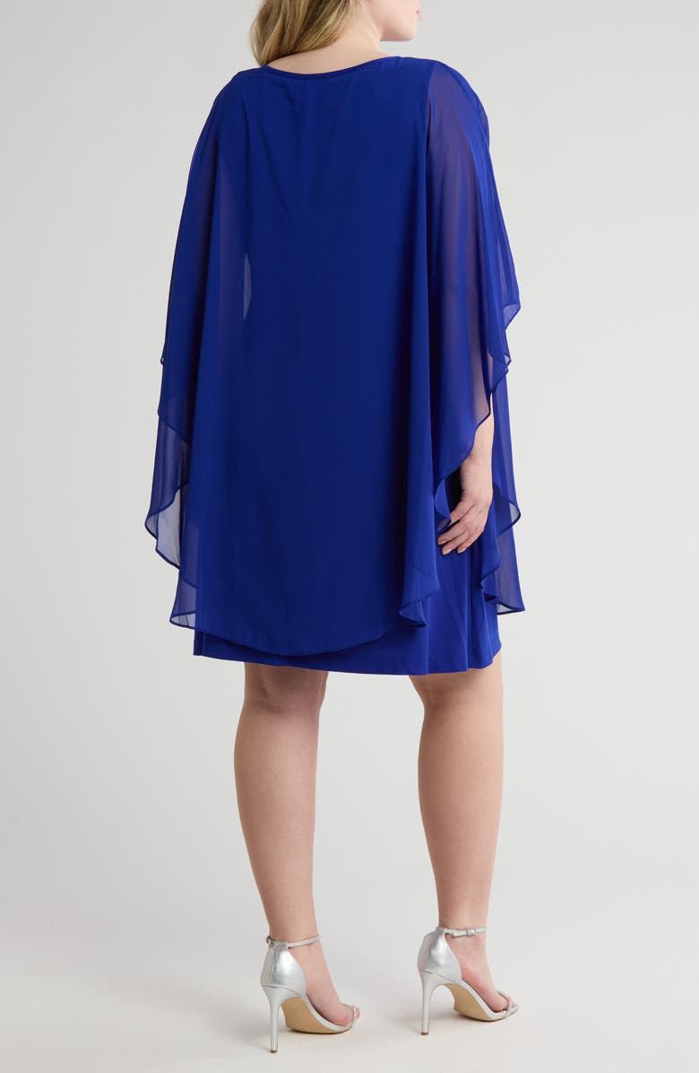 Connected Apparel Cape Dress, Alternate, color, 
