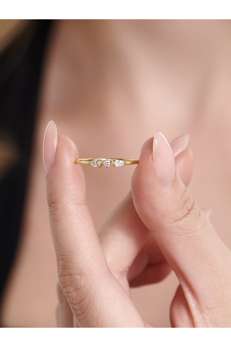 Trio Lab Grown Diamond Ring in 14K Gold, Alternate, color, Yellow Gold