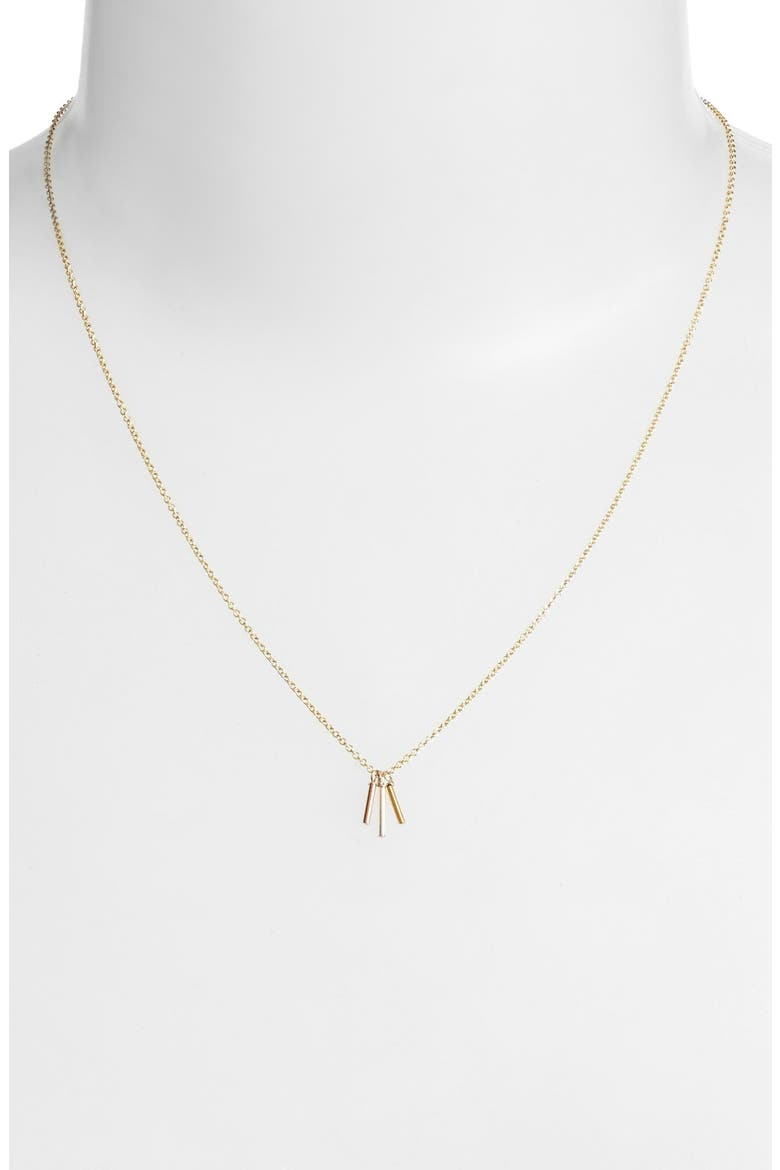 'Three Wishes' Cluster Pendant Necklace, Alternate, color, MIXED METAL