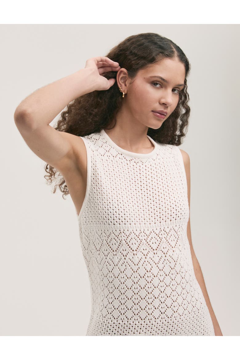 Zendaya Knitted Sleeveless Dress, Alternate, color, Ivory